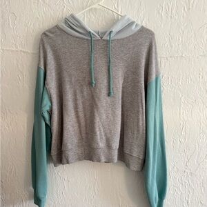 SO Gray and Teal Hoodie